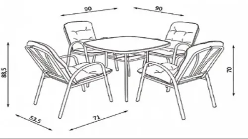 Set mobilier de gradina VENETO 