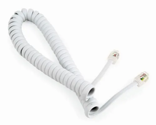 Cablu spiralat al receptorului telefonic Cablexpert TC4P4CS-2M, Alb