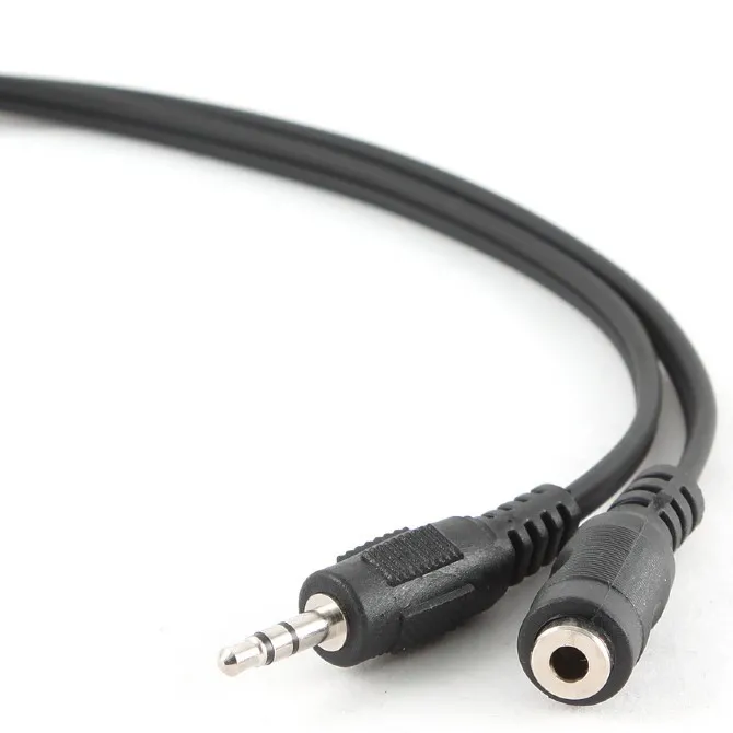 Аудиокабель Cablexpert CCA-423, 3.5mm 3-pin (F) - 3.5mm 3-pin (M), 1,5м, Чёрный