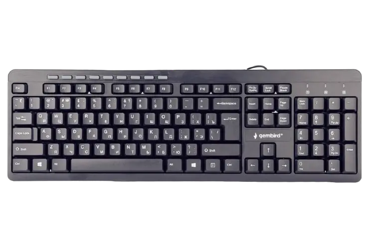 Клавиатура Gembird KB-UM-106-RU, Проводное, Чёрный