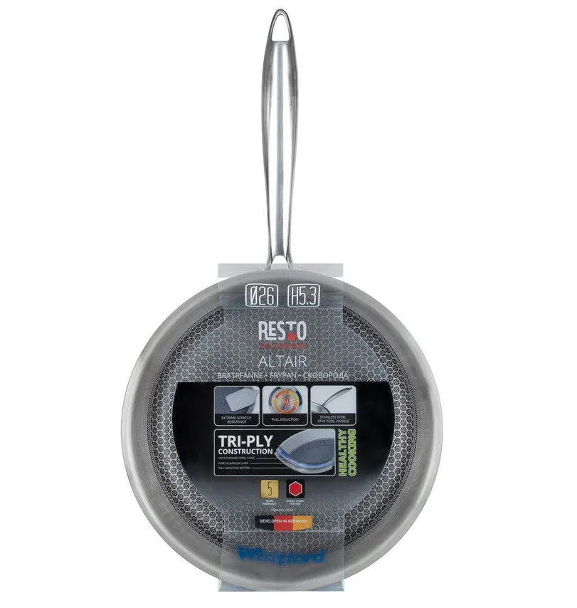 Tigaie RESTO 95012, 26cm, Oțel inoxidabil