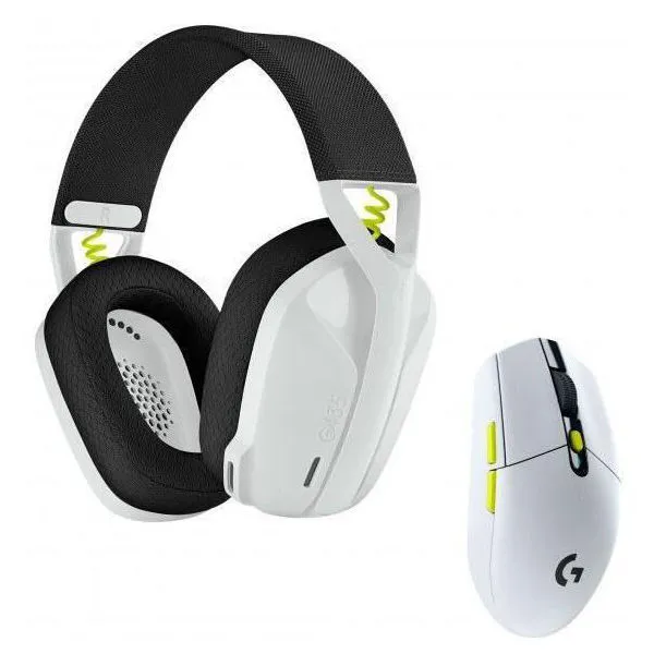 Wireless Gaming Combo Mouse&Headset G435+G305, White/Black