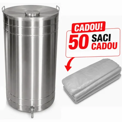 Butoi pentru vin din Inox 180 L + 50 saci cadou