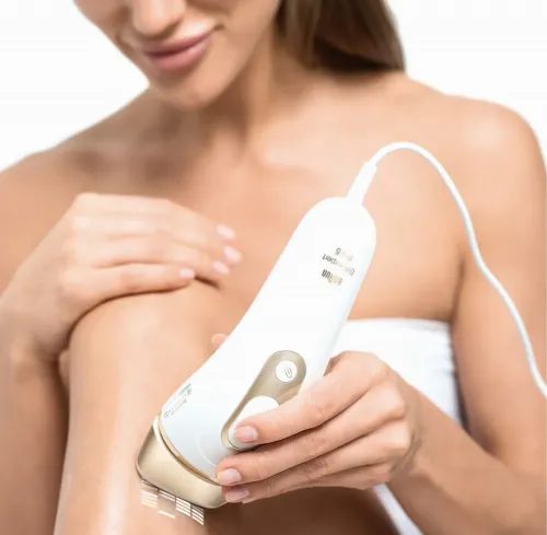 Fotoepilator BRAUN PL5117, Alb/Auriu