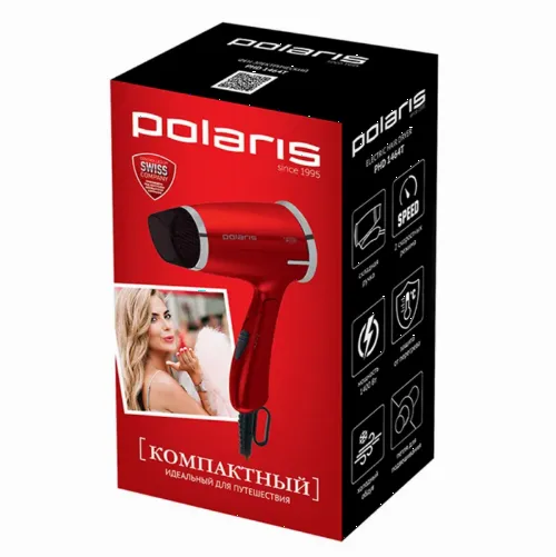 Фен Polaris PHD 1464T, 1400 Вт, Красный