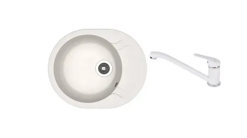 SET chiuveta Dr Gans Berta 580 + SanDonna F 1066 alb