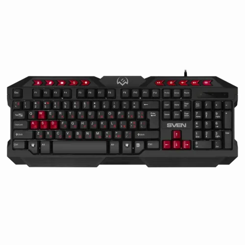Set Tastatură + Mouse + Mouse Pad SVEN GS-9200, Cu fir, Negru/Rosu