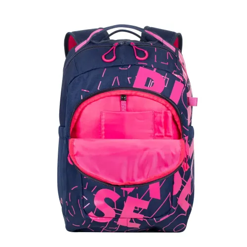 Backpack Rivacase 5430, for Laptop 15,6" & City bags, Dark Blue/Pink