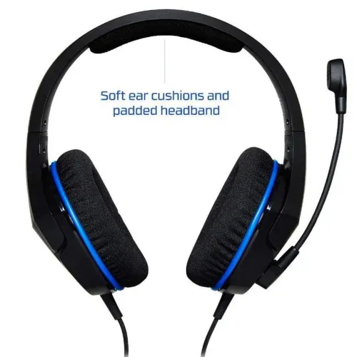 Căști gaming HyperX Cloud Stinger PS4, Cu fir, Negru/Albastru