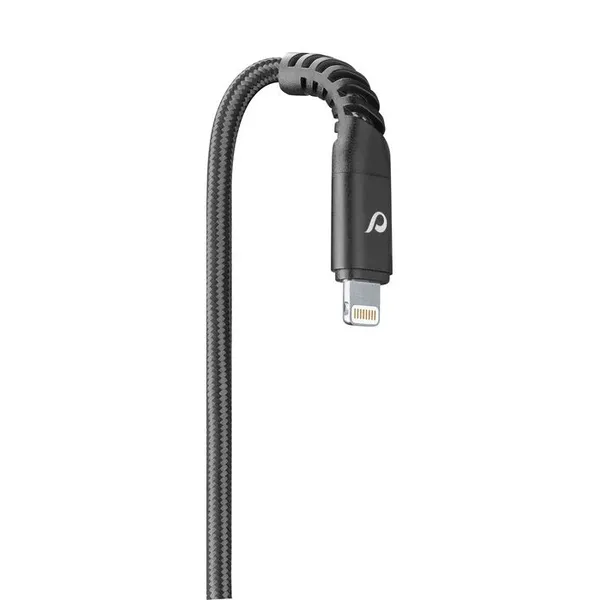 Кабель для зарядки и синхронизации Cellularline Tetraforce Cable 200cm - Lightning, USB Type-A/Lightning, 2м, Чёрный