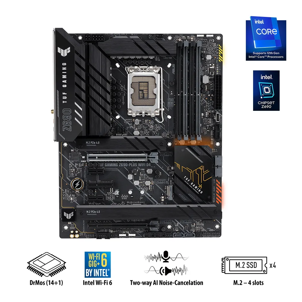 Placă de bază ASUS TUF GAMING Z690-PLUS WIFI, LGA1700, Intel Z690, ATX