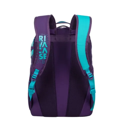 Backpack Rivacase 5430, for Laptop 15,6" & City bags, Violet/Aqua