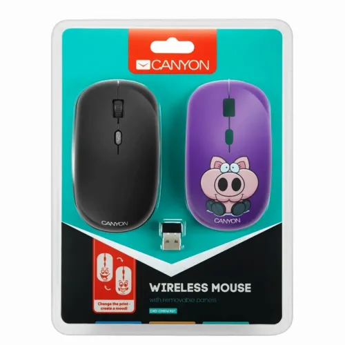 Mouse Wireless Canyon CND-CMSW401PB, Multicolor