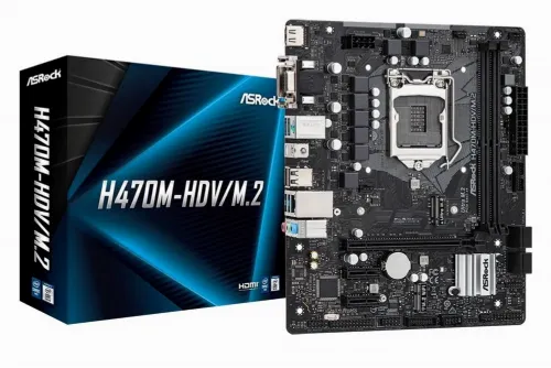 Placă de bază ASRock H470M-HDV/M.2, LGA1200, Intel H470, Micro-ATX