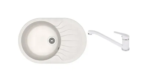 SET chiuveta Dr Gans Berta 760 + SanDonna F 1066 alb