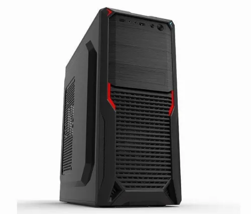Компьютерный корпус Sohoo 5912BR, Midi-Tower, ATX, Черный/Красный