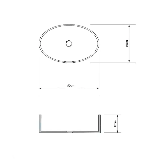 Раковина из закаленного стекла SanDonna Vela Oval (Чёрный)