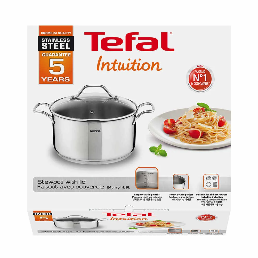 Cratiță Tefal Intuition, 4,9L, Argintiu