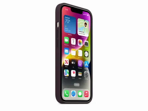 Original iPhone 14 Silicone Case with MagSafe - Elderberry, Model A2910