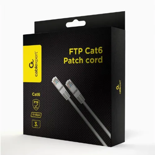 Patch cord Cablexpert PPB6-3M, Cat6 FTP , 3m, Alb