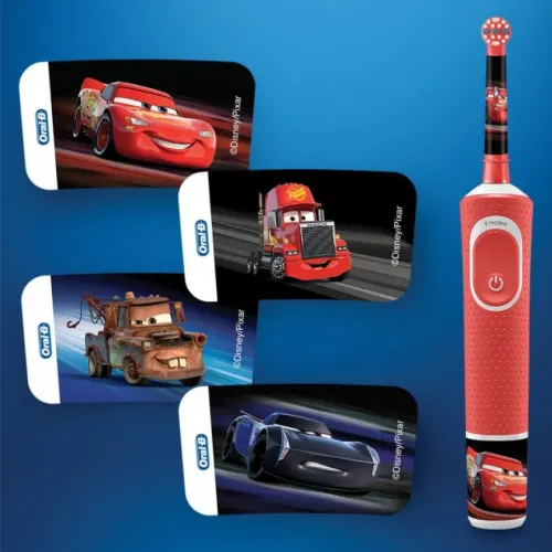 Электрическая звуковая зубная щетка Oral-B Kids Vitality D100, Красный
