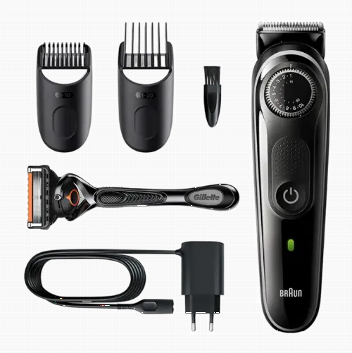 Trimmer pentru bărbați Braun BT5342, Negru | Gri