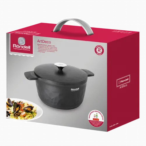 Cratiță Rondell ArtDeco, 4,8L, Negru