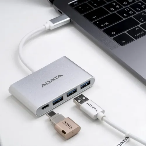 Adaptor Hub ADATA ACA3HUBAL-CSV, Argintiu