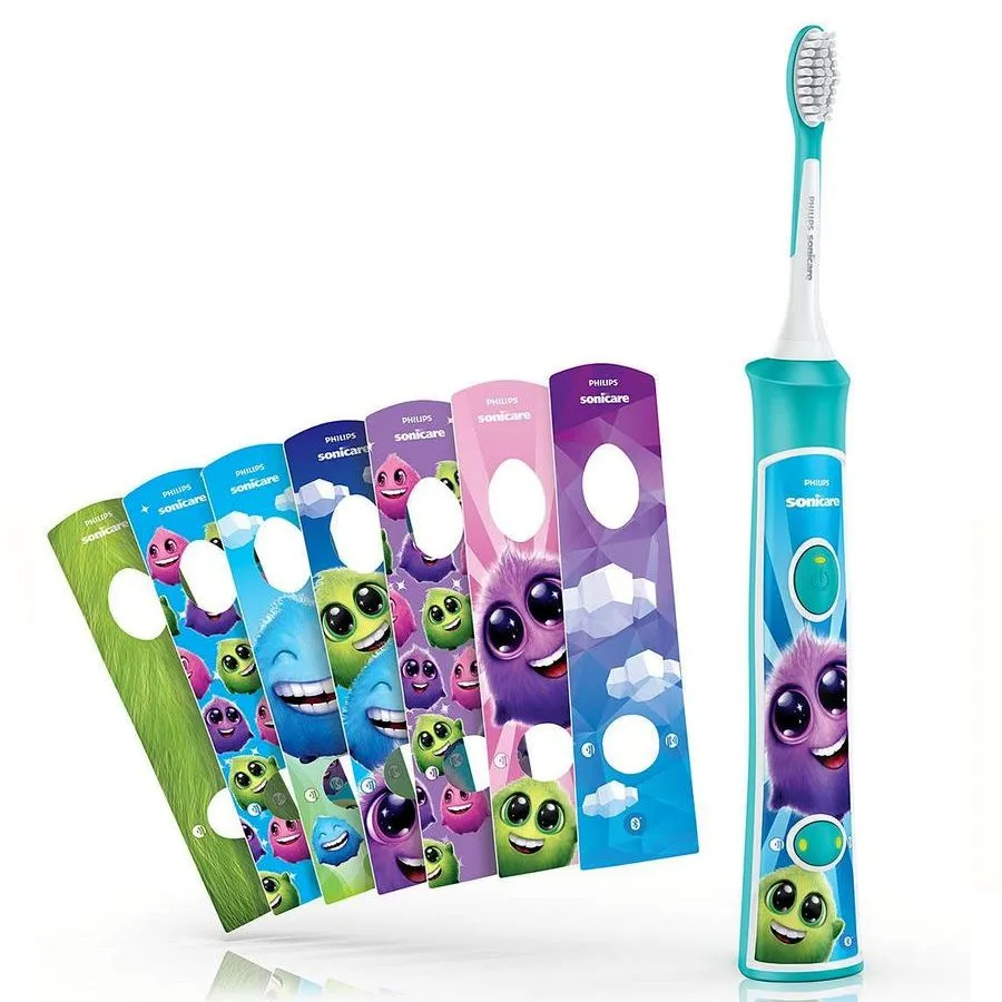 Periuța de dinți electrică sonică PHILIPS Sonicare For Kids HX6321/04, Turcoaz