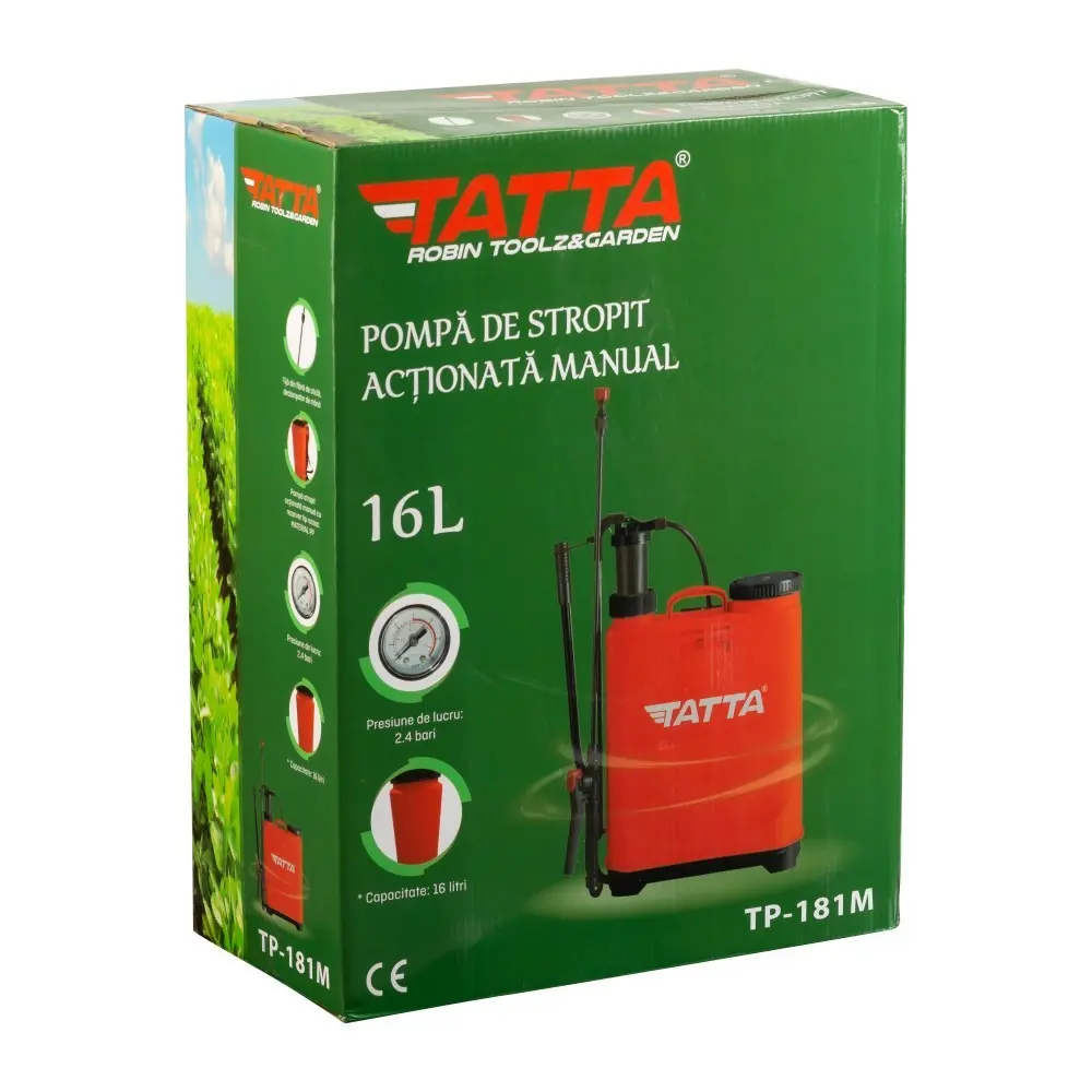 Stropitoare manuala TATTA 16L-Rosu TP-181M   