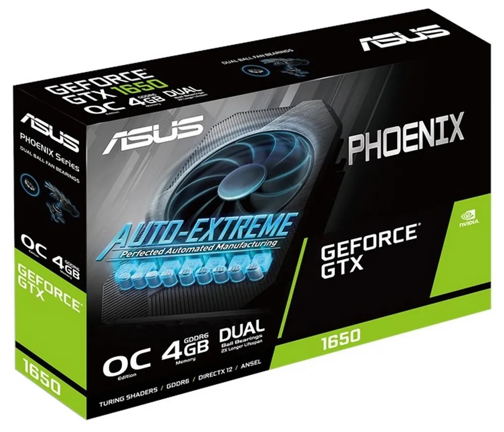 Placă Video ASUS PH-GTX1650-O4GD6,  4GB GDDR6 128bit