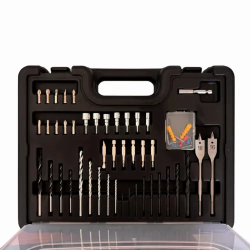 Masina de gaurit pe acumulator in set cu 2 baterii si 46 accesorii BS6018