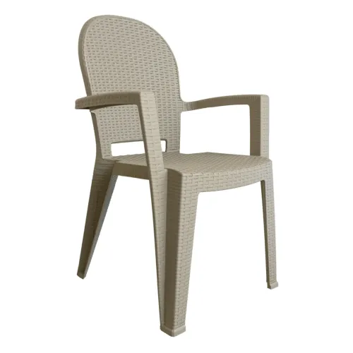Scaun plastic Avala ratan (bej)