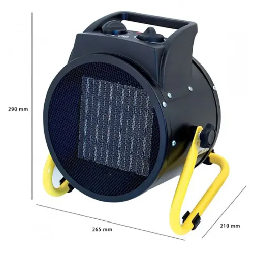 Тепловентилятор Hagel PTC-3000R, 3000Вт, Черный Желтый