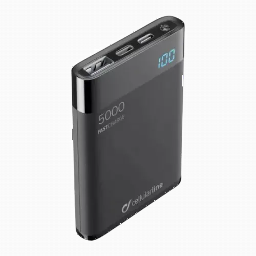 Acumulator extern Cellularline FreePower MANTA 5000, 5mAh, Negru
