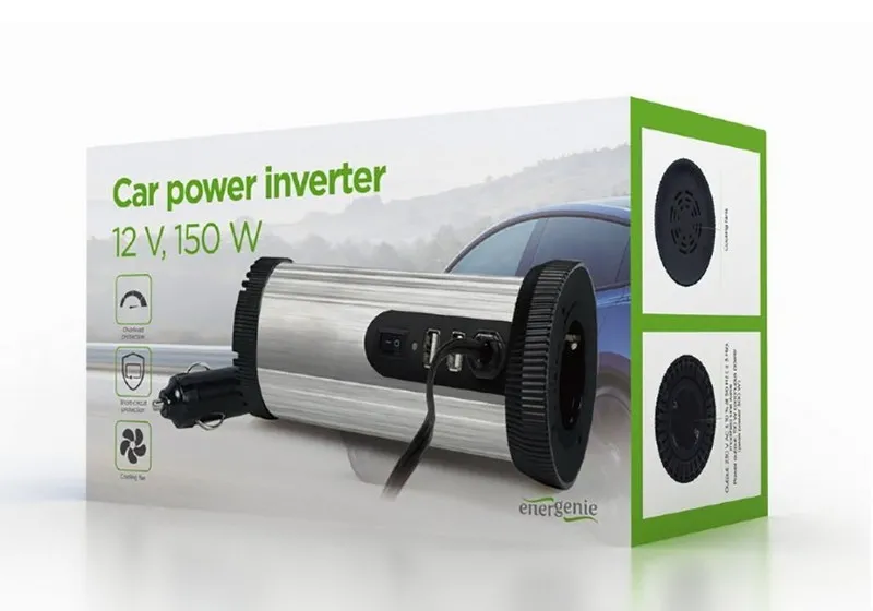 Invertor Auto Energenie EG-PWC150-01, 150W, Argintiu