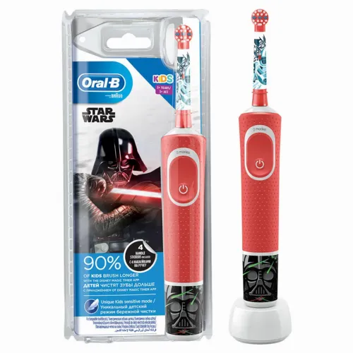 Periuța de dinți electrică sonică BRAUN Kids Vitality D100, Roșu
