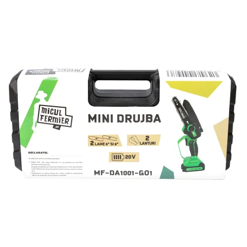 Аккумуляторная пила с двумя цепями и двумя шинами Micul Fermier 20V