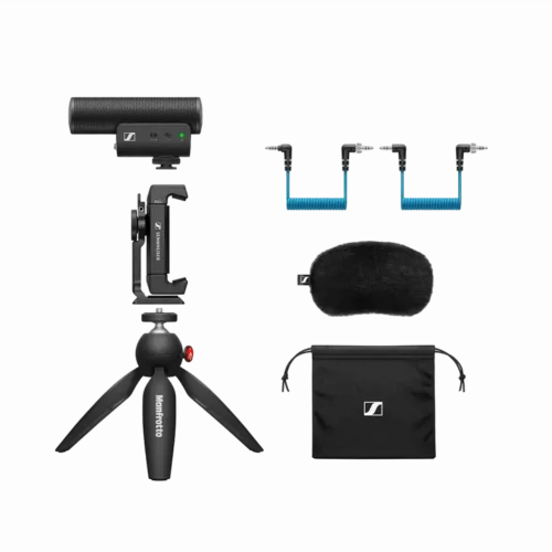 Портативный записывающий микрофон Sennheiser MKE 400, Проводной аналоговый, Чёрный