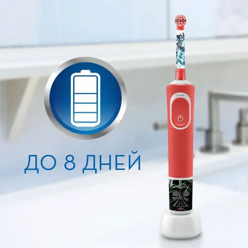 Periuța de dinți electrică sonică BRAUN Kids Vitality D100, Roșu