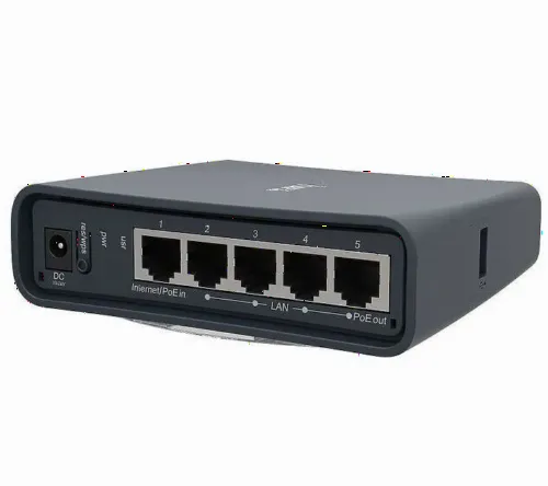 Router fără fir MikroTik hAP AC Lite Tower, Negru