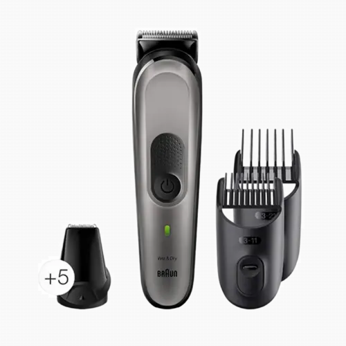 Trimmer pentru bărbați Braun MGK7320, Gri | Argintiu