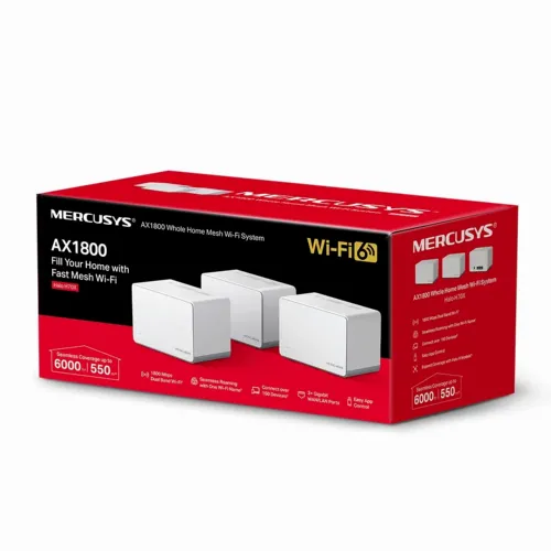 Домашняя Mesh Wi-Fi система MERCUSYS Halo H70X (3-pack), Белый