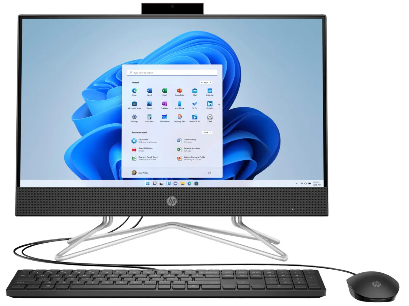 Computer All-in-One HP 24-df1071ur, 23,8", Intel Core i5-1135G7, 8GB/512GB, FreeDOS, Negru