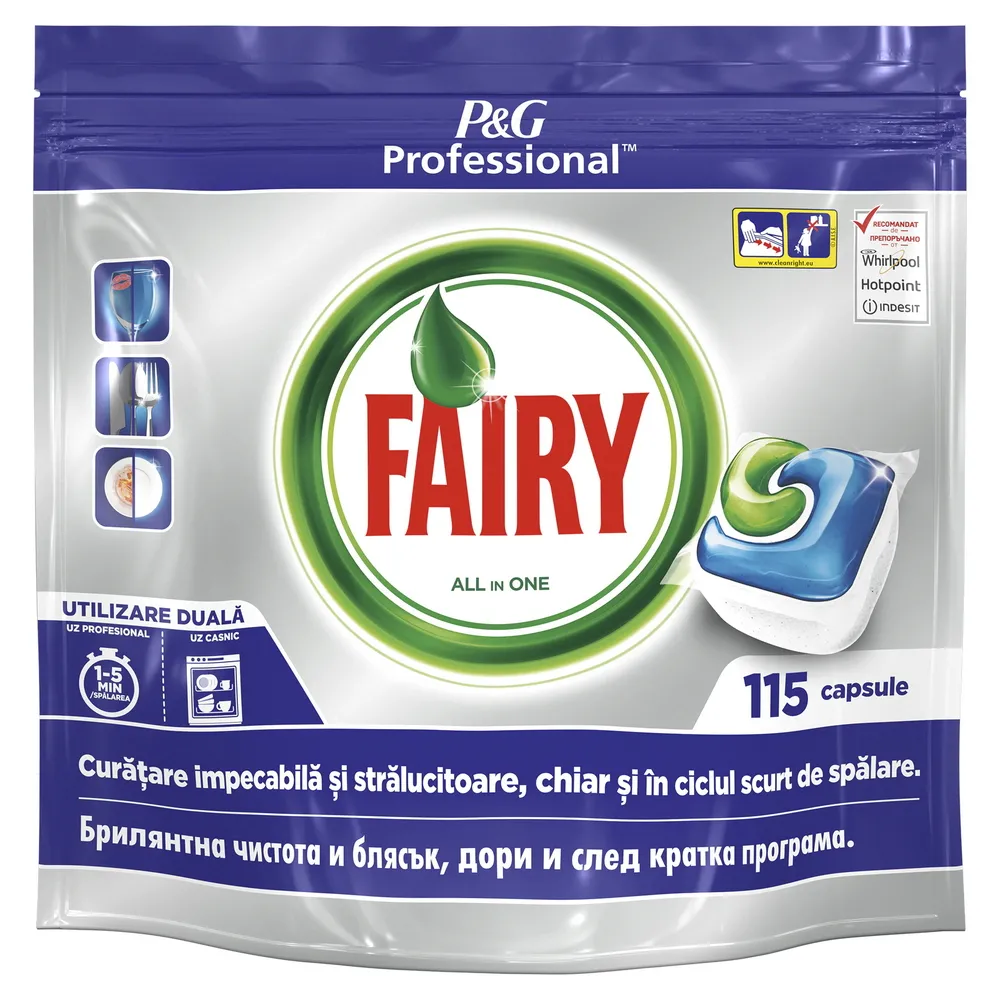 Капсулы All in One Fairy P&G Professional, 115 шт