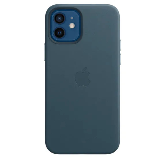 Original iPhone 12 | 12 Pro Leather Case with MagSafe, Baltic Blue