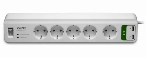 Сетевой фильтр APC Essential SurgeArrest PM5U-RS, 5 Розеток, 1,83м, Белый