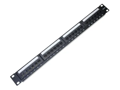 24 ports UTP Cat.6 patch panel, LY-PP6-04, 19" Krone &amp; 110 Dual