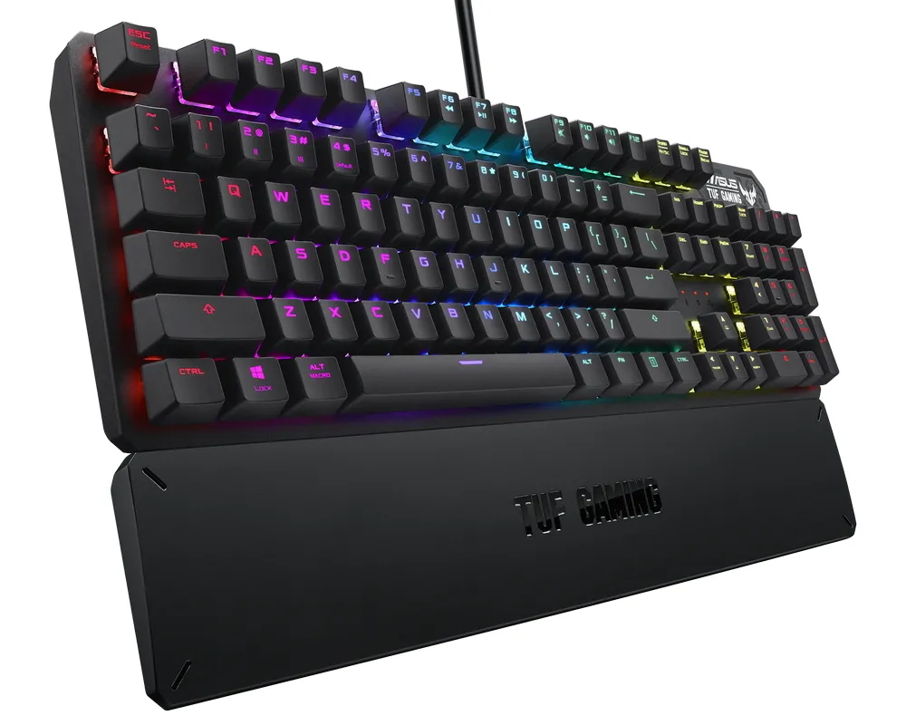 Клавиатура ASUS TUF Gaming K3, Проводное, Металлический Серый