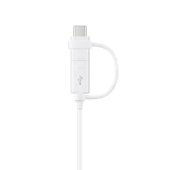 Зарядный кабель Samsung EP-DG930DWEGRU, USB Type-A/Micro USB, USB Type-C, 1,5м, Белый